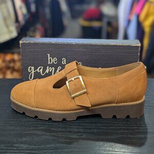 Vionic Women's Carmen T-Strap Loafer Suede